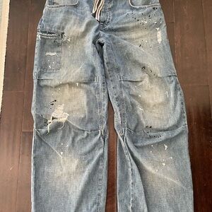 We The Free Blue Distressed Jeans